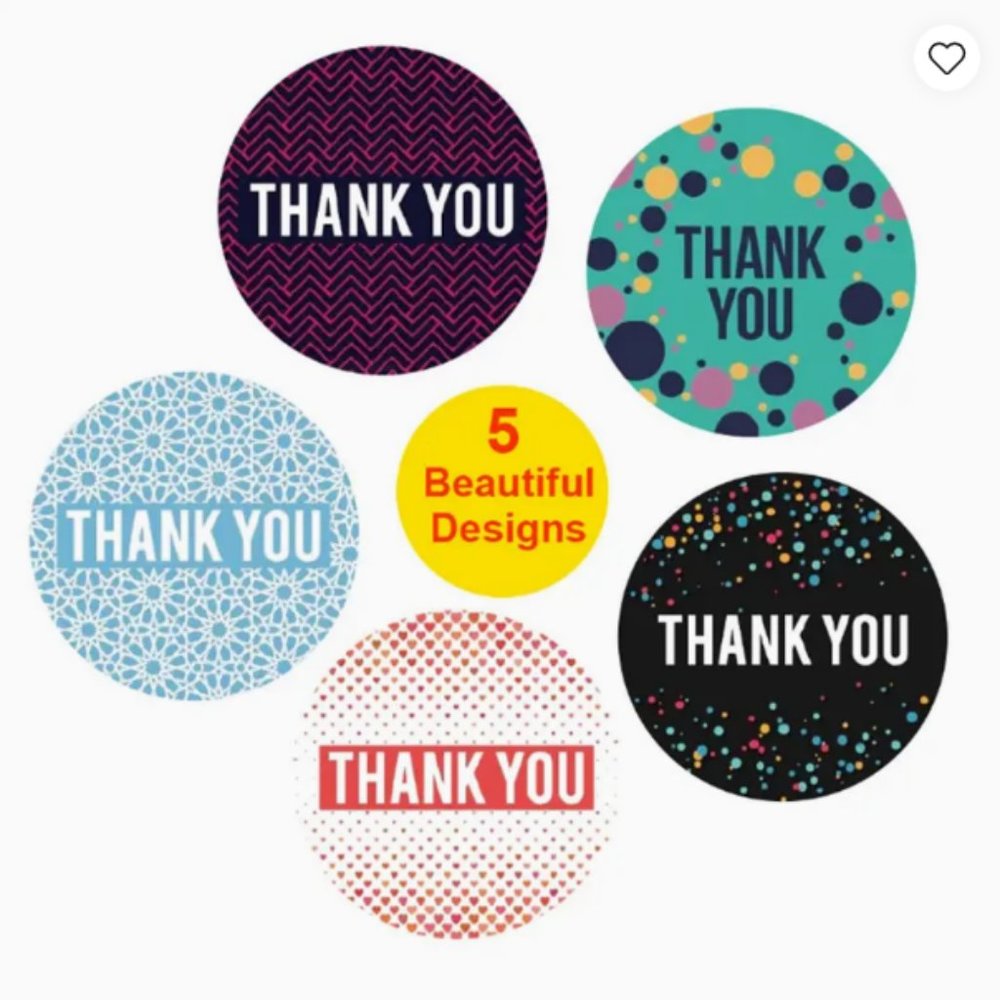 Thank you Stickers - 500 pcs - NWT